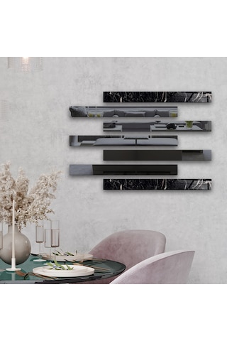 Decorita Dekor Camı | Granit Desenli Cam ve Füme Ayna 7'li Takım Füme