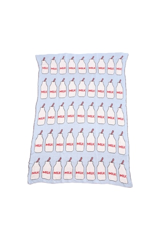 Suntek Bebek Çocuk Örgü Çok Amaçlı Battaniye L-130X110Cm Açık Mavi