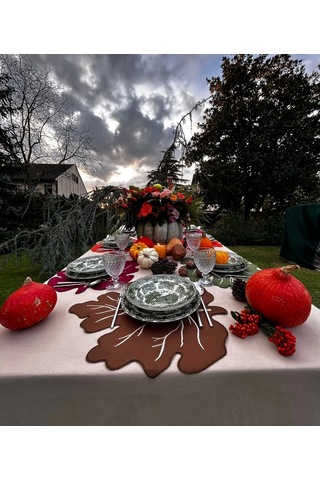 Yaprak Model 4 Kişilik Amerikan Servis Kahverengi