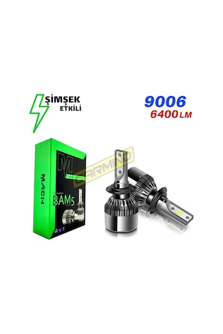 Mach Bam5 9006 Led Xenon Şimşek Etkili 6400 Lm
