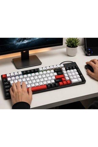 Jedel K30p Usb Kablolu Aydınlatmalı Gaming Oyuncu Ve Ofis Klavyesi Kompakt Tasarım