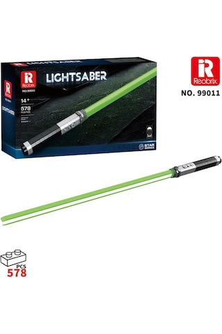 Reobrix 99011 Işın Kılıcı Yeşil Yaratıcı Yapı Blok Seti Building Blocks Lightsaber - 578 Parça
