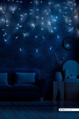 ACK Seri LED Süsleme Saçak 6500K Beyaz Işık 220V 2m Beyaz