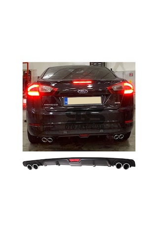 Ford Mondeo MK4 Difüzör Arka Tampon Eki 4 Egzoz Çıkışlı Siyah