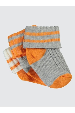 Civil Baby Bebek 3'lü Çorap Set 0-24 Ay Turuncu Turuncu