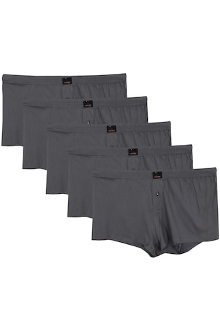 5 Adet Büyük Beden Penye Boxer Füme Füme