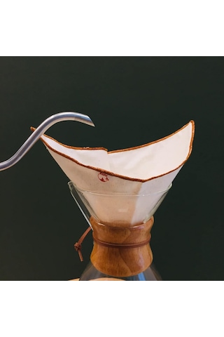 Yıkanabilir, Kumaş Chemex Kahve Filtresi Ağartılmamış%100 Ham Pamuk, Organik, Ekolojik Filtre Chemex C.1 Çok Renkli