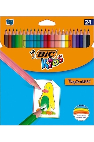 Bic Kids Tropicolor Kuru Boya Kalemi 24 Renk Çok Renkli