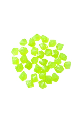 Dofolink 200 Adet Sarı Resin Parçacık, Akvaryum Ve Bahçe Dekorasyonu İçin Gece Aydınlatıcı Flüoresan Taşlar