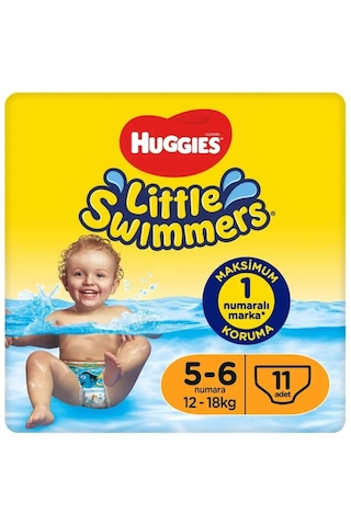 Huggıes Little Swımmers Mayo Bebek Bezi Beden:5-6 12-18kg 5 - 6 Numara