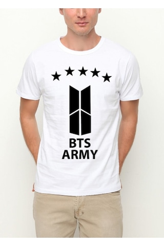 Noıssey Köstebek Etiket K-pop - Bts Army Stars T-shirt Et917 Siyah