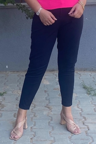 Kadın Lacivert Boru Paça Pantolon Lacivert