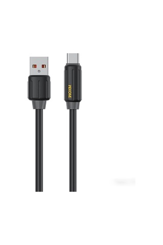 Wk Wdc-27a Elastik  Silikon 1m 66w Usb Tip-c Hızlı Şarj Veri Kablosu Siyah