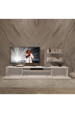 Decoraktiv Trio 4 Mdf Tv Ünitesi Tv Sehpası Beyaz