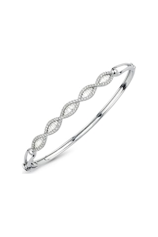 Nadias Jewellery Baget Sarmalı Pırlanta Bileklik