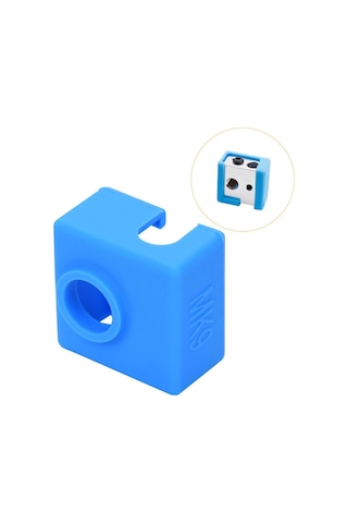 Koodmax E3D-V6 MK7 / MK8 / MK9 Alüminyum Isıtıcı Blok Silikon Kılıfı - Mavi