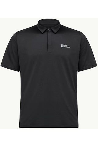Jack Wolfskin Delgami Polo M Erkek T-shirt-28385-siyah Siyah