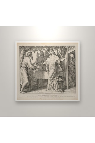 Julius Schnorr Von Carolsfeld A Son İs Promised To Abraham 1856 Poster, Dini Sanat Duvar Tablosu