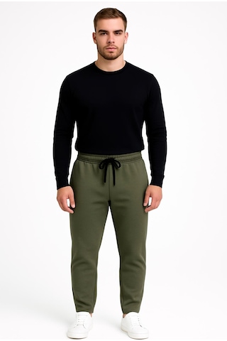 Axxel Erkek Haki 3 İplik Şardonlu Eşofman Altı-p2019 Haki