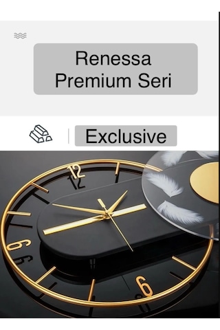 MetaQuartz Aksesuar Renessa Exclusive Quartz Mekanizmalı Özel Seri Dekoratif Meta Gold - Lacivert