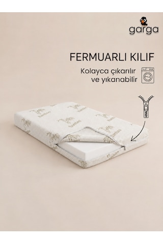 Doğal Visco Bamboo Bebek Ve Çocuk Yatağı 7 CM Ortopedik Park Yatak & Beşik & Anne Yanı Uyumlu 55 x 110