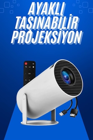 Tnabilir - 812 - Projeksiyon Ayaklı Projektör Android Uyumlu - Flzdgnkr - Hdmı Girişli