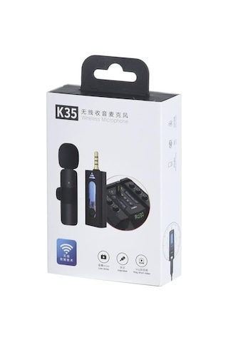 K35 Wireless Microphone Kablosuz Yaka Mikrofonu 360 Çok Yönlü Gürültü Azaltma Type-c Android Akıllı Telefon İle Uyumlu Youtube İçin Tablet Facebook Canlı Akış Video Kaydı Vlog Röportaj Uyumlu