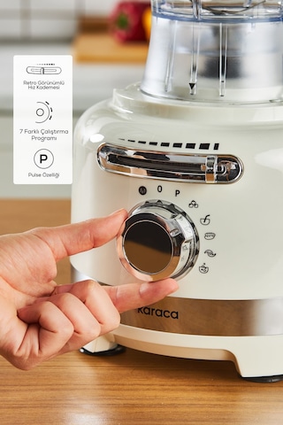 Karaca Multiblend Artisan Retro 1000 W Mutfak Robotu