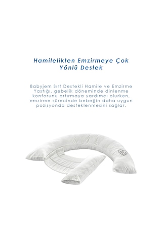 Babyjem Sırt Destekli Hamile Ve Emzirme Yastığı Ekru