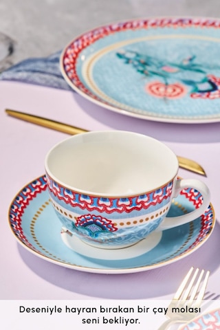 Karaca  Forever Bone Spello 26 Parça 6 Kişilik Kahvaltı Takımı Blue