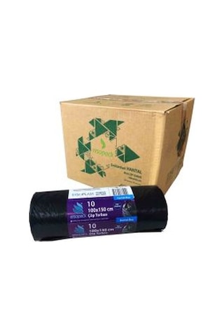 Ersopack Endüstriyel 100X150Cm Çöp Torbası 1 Koli 10 Rulo