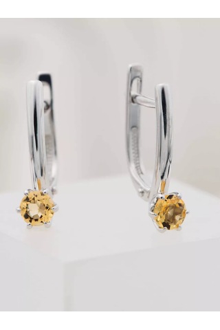 Uvelirnye Tradicii 925 Ayar 925 Ayar Citrinli Küpeler 222393553 Diğer