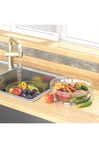 Fosenze Çok Katmanlı Şeffaf Yemek Koruyucu, Toz Ve Böcek Önleyici Mutfak Aksesuarı Şeffaf