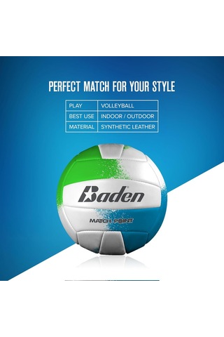 Baden Match Point Cushioned Synthetic Leatheroutdoor Recreation Backyard Volleyball + College Camp Ball All Ages Officia Çok Renkli