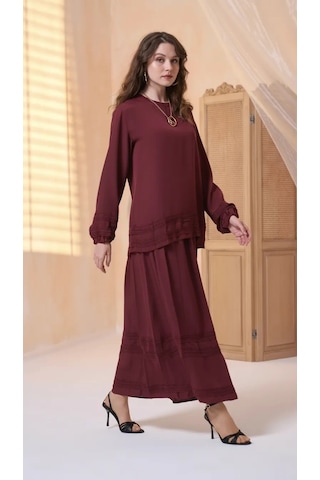 Misswhence Etekli Takım 39010 Bordo