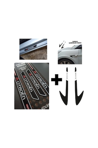 Citroen Berlingo Kapı Eşiği + Logolu Çamurluk Venti Set