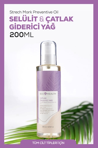 Sıkılaştırıcı Ve Selülit & Çatlak  Yağ 200 Ml Hamilelik Ve Sonrası Kullanıma Uygun, Doğal Bitkisel