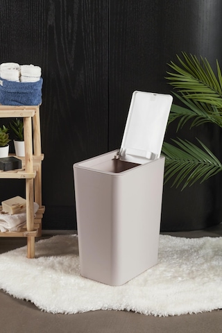 Perotti 13248 Taupe White Molly 12 Litre Click Çöp Kovası Beyaz