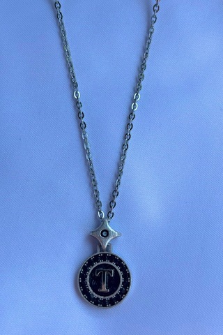 El İşçiliği Paslanmaz Çelik Zincir Erkek Kolye Metalik Gri