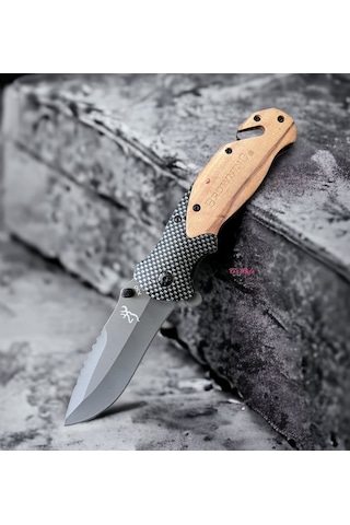 Taşkafa - Browning X 50 Kamp Çakı Krem - Siyah Taşkafa - Browning X 50 Kamp Çakı Krem - Siyah