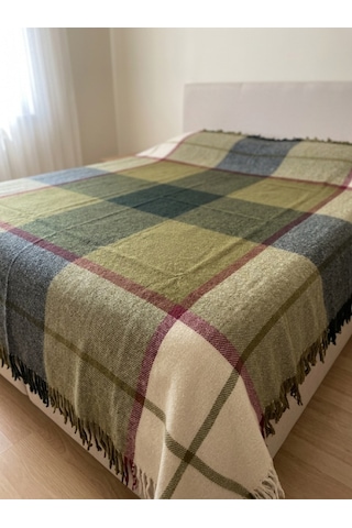 Gençev Home &Selin& %100 Saf Yün Scotch Battaniye Battal Boy (296318634)