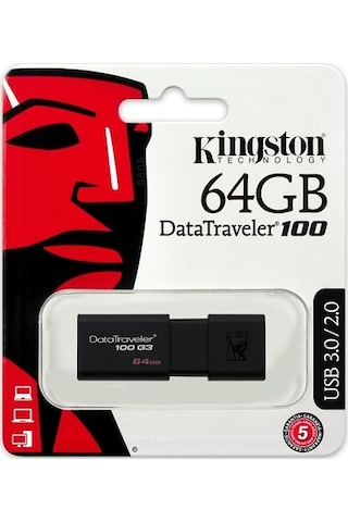 Kingston DataTraveler 100 G3 DT100G3/64GB 64 GB Usb 3.0 Flash Bellek