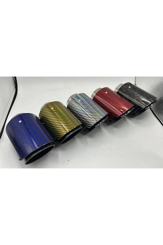 Monlion Kırmızı Karbon Egzoz Ucu Giriş Çapı60mm,çıkış Çapı 89mm T