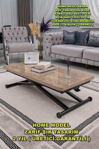 Home Üst Tabla Mdf Antiklayt Oval Köşe Alt Ayak Siyah