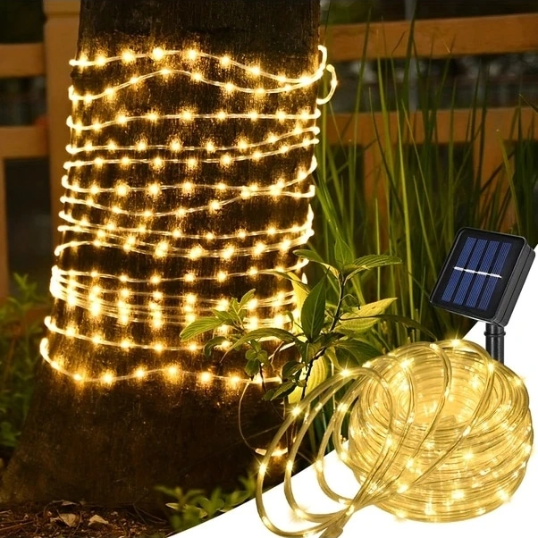 Trendooze Güneş Enerjili 8 Modlu 866 İnç Led Şerit Işık Bahçe Partisi