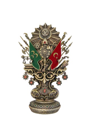 Nakkaş Osmanlı Boytu Orta Boy Antik Sarı / Yeşil Taşlı