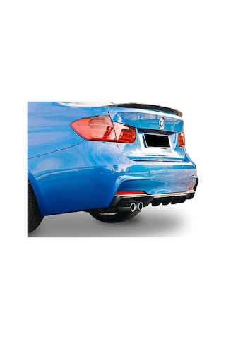 Bmw F30 3 Serisi M Technic Difüzör Parlak Siyah Plastik Sol Çift Arka-difizör-bodykit-ek-karlık