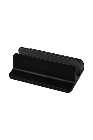 Xindoker Alüminyum Dikey Bilgisayar Tutucu, İki Açık Açılı, Genişlik Ayarlanabilir, Masaüstü Organizasyon Sandalyesi, Siyah