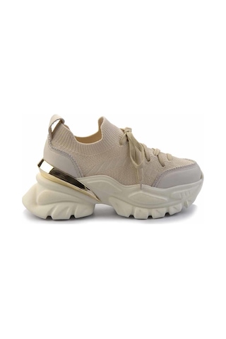 Bambi Krem Krem Leather Kadın Sneaker K01480004903 Krem