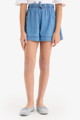 Defacto Kız Çocuk Beli Lastikli Cepli Jean Şort B6574a825smnm28 Mavi